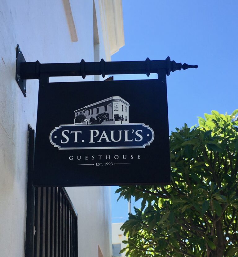 st pauls guest house sign